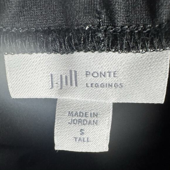J Jill Pants Womens ST: Small Tall Black Ponte Slim Leg Leggings Stretch Casual - Picture 3 of 7